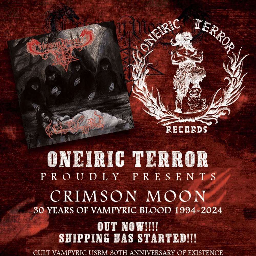 Oneiric Terror CRIMSON MOON - 30 YEARS OF VAMPIRIC BLOOD 2LP (300 handnumbered)
