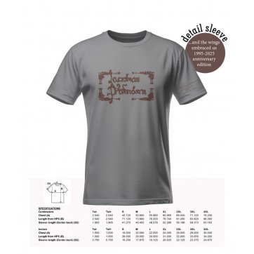 Oneiric Terror LACRIMAS PROFUNDERE - ...And the wings embraced us ANNIVERSARY T-SHIRT GRAY PREORDER Shipped August 4th